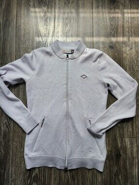 KJUS Women Freelite Nella Midlayer Jacket Full Zip Gray Sweater Wool Cashmere 36